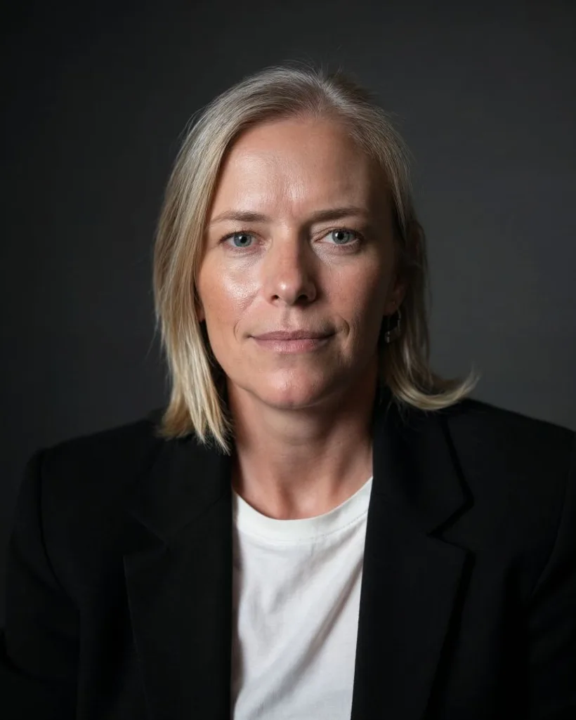 Professional AI headshot of a woman, made by Headshots from her own selfies